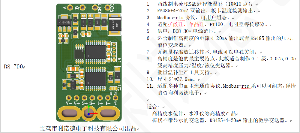 BS-700型4-20mA+RS485智能溫補(bǔ)板卡校準(zhǔn)說(shuō)明書(shū)